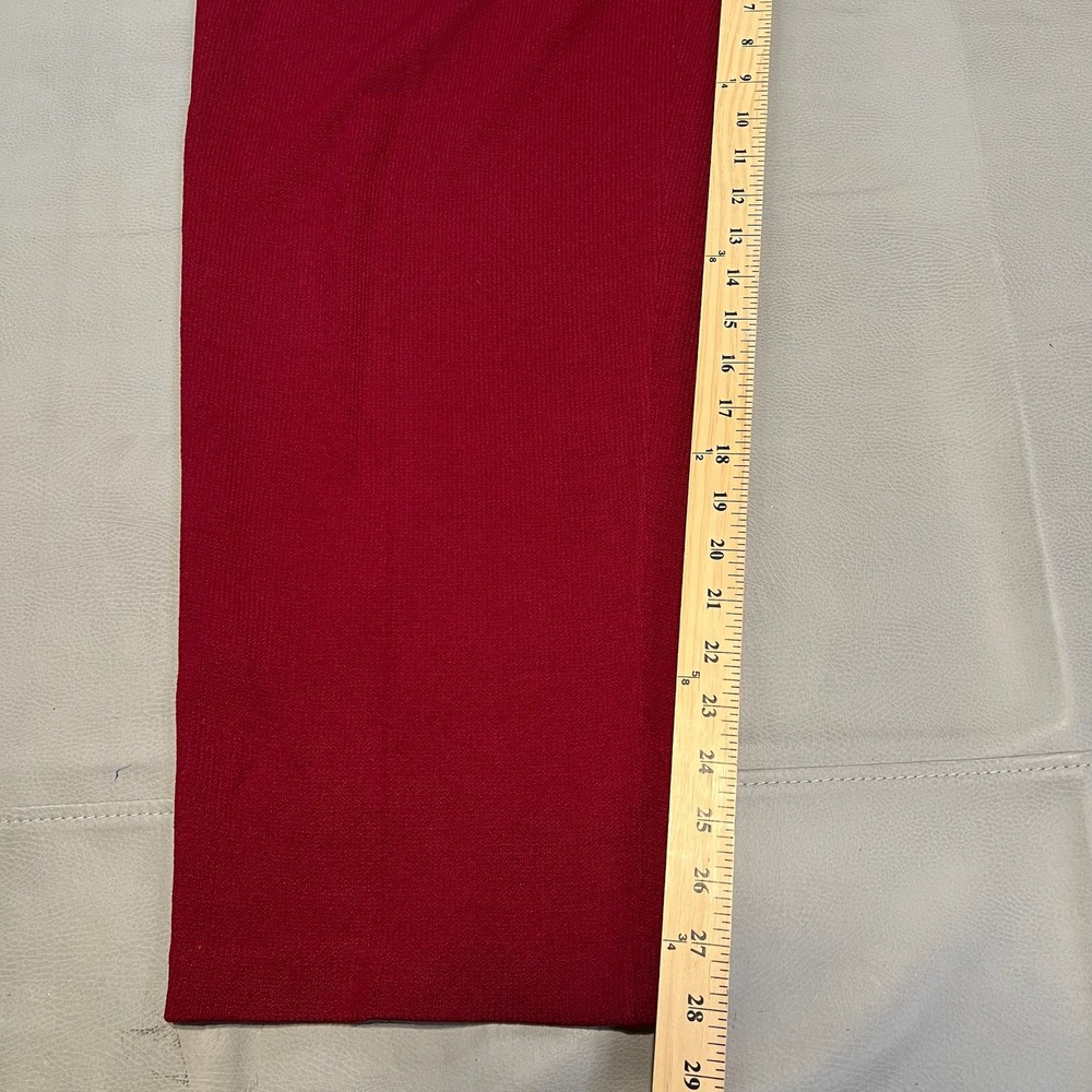 VTG St. John Maroon 16 USA Wide Leg Santana Knit Pant Career Slack Preppy -3786 - Picture 2 of 9